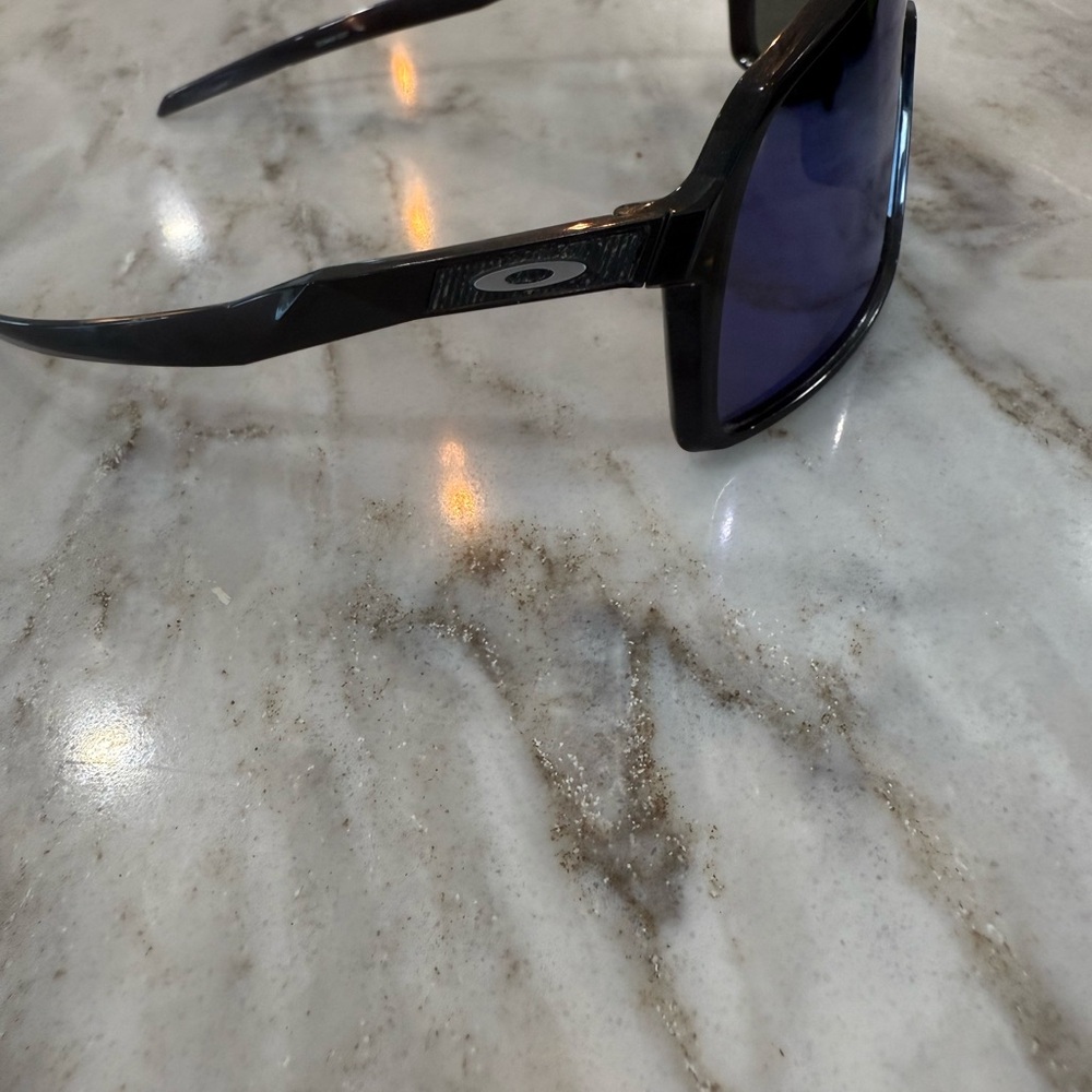 Oakley Sutro Lite Black Sunglasses with Blue-Green Lenses - Picture 4 of 7
